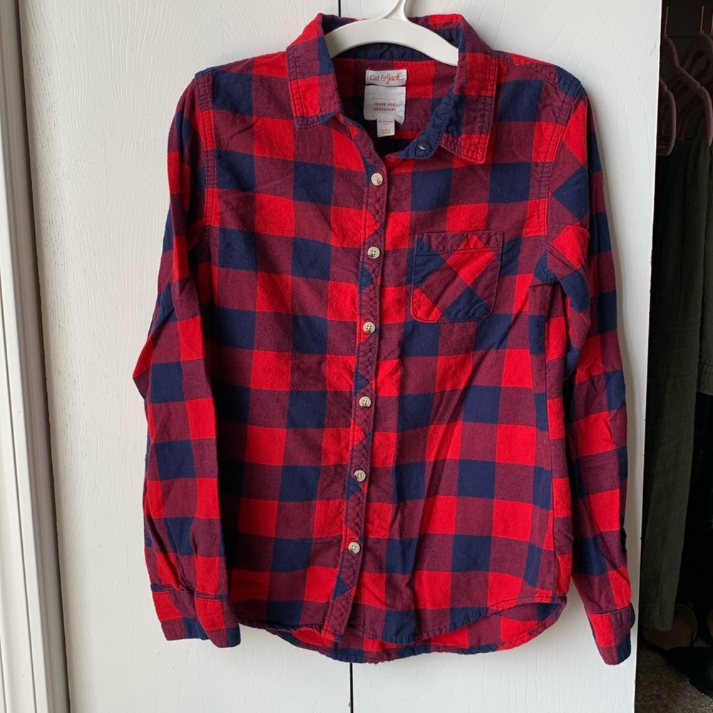Cat & Jack Plaid Button-Up